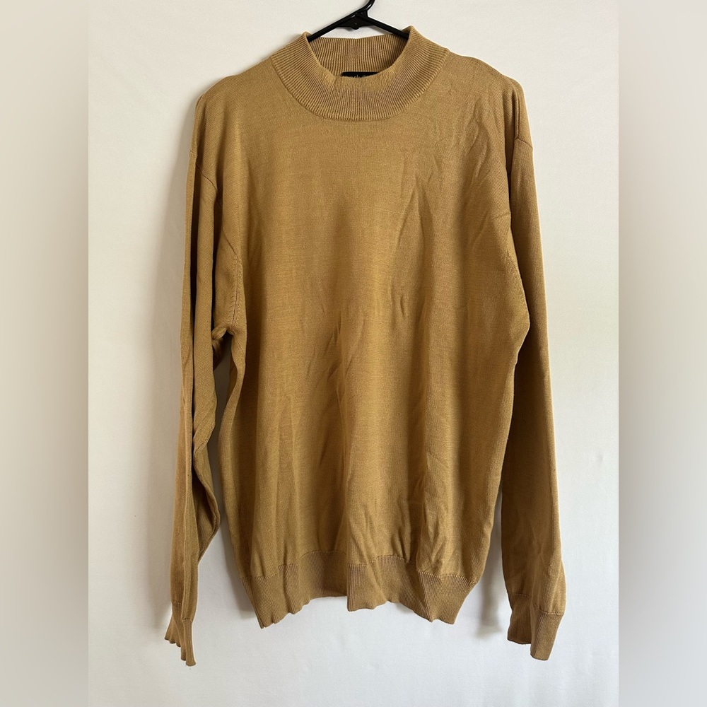 Anthology 100% Silk Mock Neck Sweater Size XL